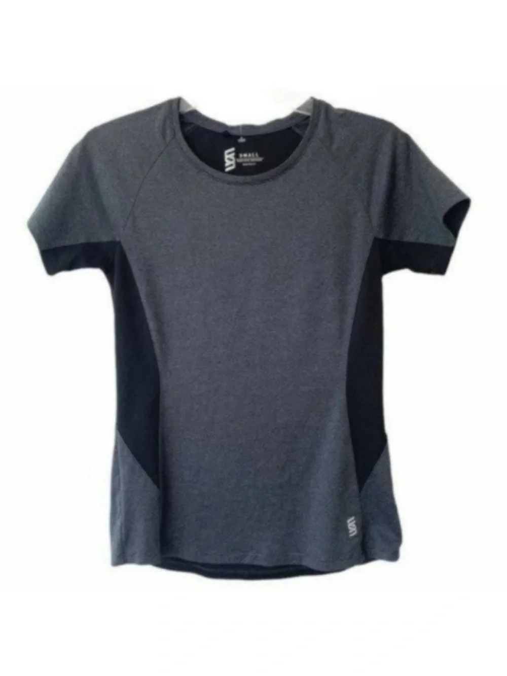 Second Skin grey black athletic short sleeve top tshirt